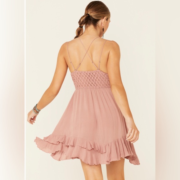 🫶🏼NWT Free People One Adella Slip dress in Rose🫶🏼 - Picture 4 of 12